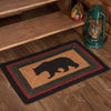 Wyatt Stenciled Bear Jute Rug Rect w/ Pad 20x30 - The Village Country Store 