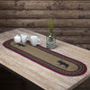 Cumberland Stenciled Moose Jute Runner Oval 13x48 - The Village Country Store
