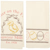 Sawyer Mill Easter on the Farm Chick Unbleached Natural Muslin Tea Towel Set of 2 19x28 - The Village Country Store