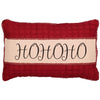 Chenille Christmas Ho Ho Ho Pillow 14x22 - The Village Country Store