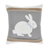 Seasons Crest Pillow Cover Burlap Applique Bunny Pillow 18x18