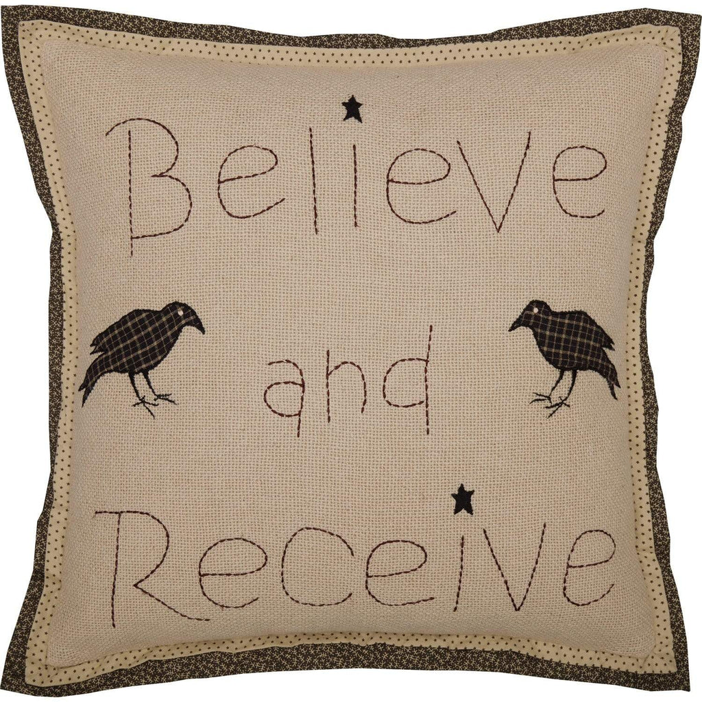 Kettle Grove Believe and Receive Pillow 18x18 - The Village Country Store