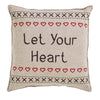 Seasons Crest Pillow Merry Little Christmas Pillow Let Your Heart Set of 2 12x12