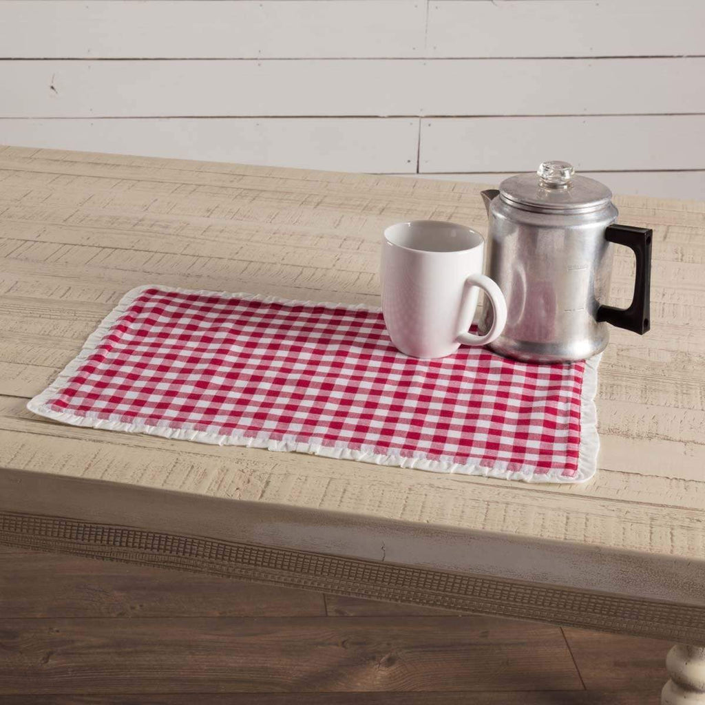Seasons Crest Placemat Emmie Red Placemat Set of 6 12x18