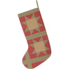 Seasons Crest Stocking Dolly Star Red Patch Stocking 12x20