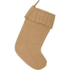 Festive Natural Burlap Ruffled Stocking 11x15 - The Village Country Store