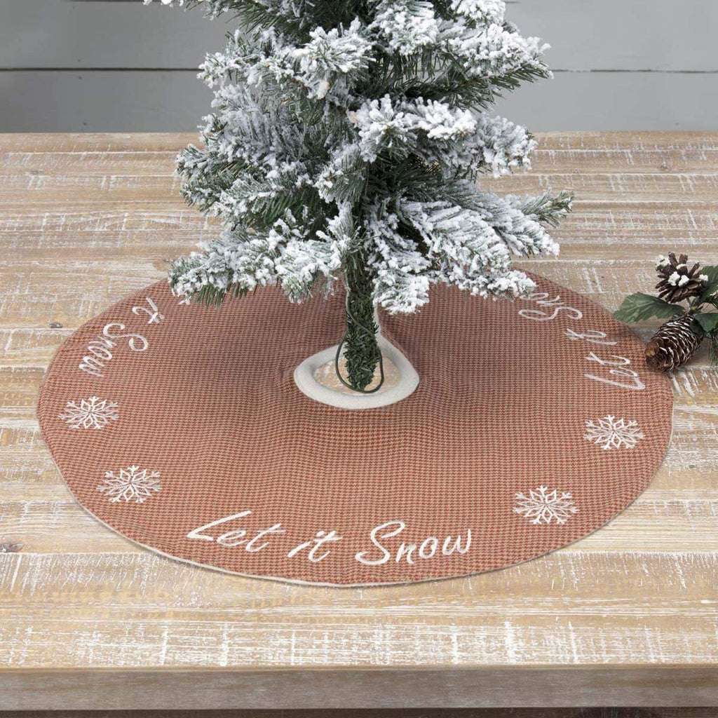 Seasons Crest Tree Skirt Let It Snow Mini Tree Skirt 21