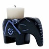 Elephant Soapstone Tea Light - Black Finish with Etch Design - The Village Country Store