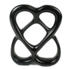 Double Heart 4 inch Black - The Village Country Store