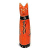 Handcrafted 5-inch Soapstone Sitting Cat Sculpture in Orange - Smolart - The Village Country Store 