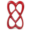 Smolart Soapstone Handcrafted 8-inch Soapstone Connected Hearts Sculpture in Red - Smolart