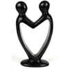 Handcrafted Soapstone Lover's Heart Sculpture in Black - Smolart - The Village Country Store 