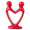 Smolart Soapstone Handcrafted Soapstone Lover's Heart Sculpture in Red - Smolart