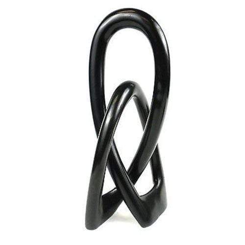 Natural Soapstone 10-inch Lover's Knot in Black - Smolart - The Village Country Store