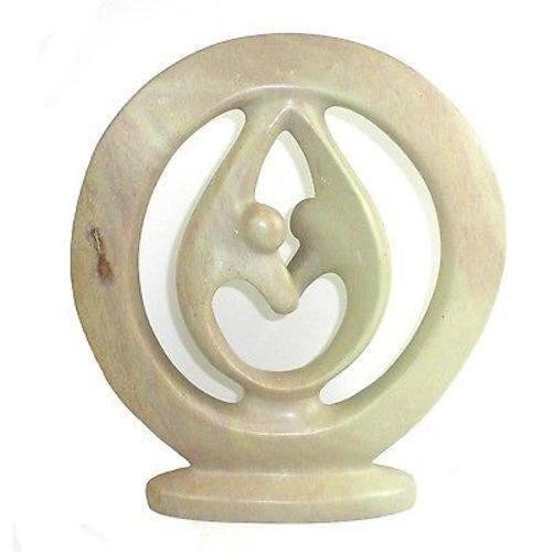 Natural Soapstone 8-inch Lover's Embrace Sculpture - Smolart - The Village Country Store