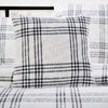 Black Plaid Fabric Pillow 18x18 - The Village Country Store 