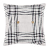 Black Plaid Fabric Pillow 18x18 - The Village Country Store 