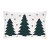 Pine Grove Plaid Embroidered Trees Pillow 14x22 - The Village Country Store