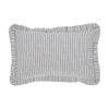 Sawyer Mill Black Ruffled Ticking Stripe Pillow 14x22 - The Village Country Store 