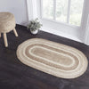 Natural & Creme Jute Rug Oval w/ Pad 27x48 - The Village Country Store 
