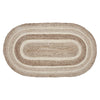 Natural & Creme Jute Rug Oval w/ Pad 27x48 - The Village Country Store 