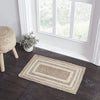 Natural & Creme Jute Rug Rect w/ Pad 20x30 - The Village Country Store 
