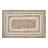 The Village Country Store Accent Rugs Natural & Creme Jute Rug Rect w/ Pad 20x30