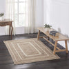 Natural & Creme Jute Rug Rect w/ Pad 48x72 - The Village Country Store