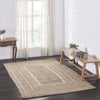 The Village Country Store Area Rugs Natural & Creme Jute Rug Rect w/ Pad 60x96