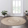 Natural & Creme Jute Rug w/ Pad 6ft Round - The Village Country Store 