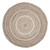 Natural & Creme Jute Rug w/ Pad 6ft Round - The Village Country Store