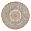 Natural & Creme Jute Rug w/ Pad 8ft Round - The Village Country Store