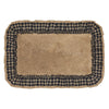 Burlap Natural w/ Black Check Bathmat 20x30 - The Village Country Store 