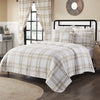 Wheat Plaid Queen Coverlet 94x94 - The Village Country Store