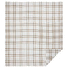 Wheat Plaid Queen Coverlet 94x94 - The Village Country Store 