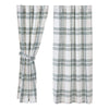 Pine Grove Plaid Short Panel Set of 2 63x36 - The Village Country Store 