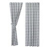 The Village Country Store Panels & Short Panels Sawyer Mill Black Plaid Panel Set of 2 84x40