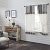 Sawyer Mill Black Short Panel with Attached Patchwork Valance Set of 2 63x36 - The Village Country Store 