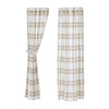 Wheat Plaid Panel Set of 2 84x40 - The Village Country Store