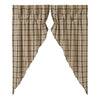 Cider Mill Plaid Prairie Short Panel Set of 2 63x36x18 - The Village Country Store 