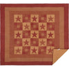 Ninepatch Star King Quilt Set; 1-Quilt 105Wx95L w/2 Shams 21x37 - The Village Country Store