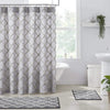 The Village Country Store Shower Curtains Frayed Lattice Creme & Black Shower Curtain 72x72