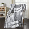 Sawyer Mill Black Stenciled Patchwork Throw 60x50 - The Village Country Store 