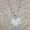 Corazon Blanco White Heart Pendant with Chain - The Village Country Store