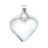 UPA Jewelry Corazon Blanco White Heart Pendant with Chain