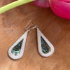 Teardrop Abalone and Mother of Pearl Drop Earrings - The Village Country Store 