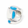 Alpaca Silver Wrap Ring, Turquoise - Size 8 - The Village Country Store
