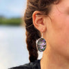 Banded Abalone Oval Earrings - The Village Country Store