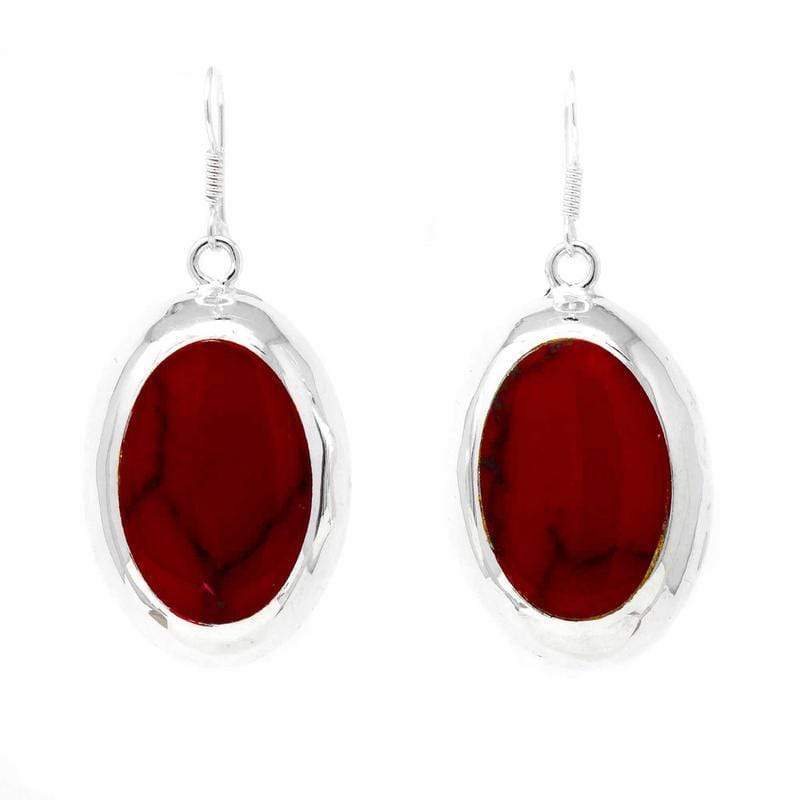 UPA Misc Earrings, Red Jasper Ovals