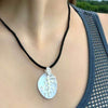 Pendant, Silver Branches on Mother of Pearl - The Village Country Store